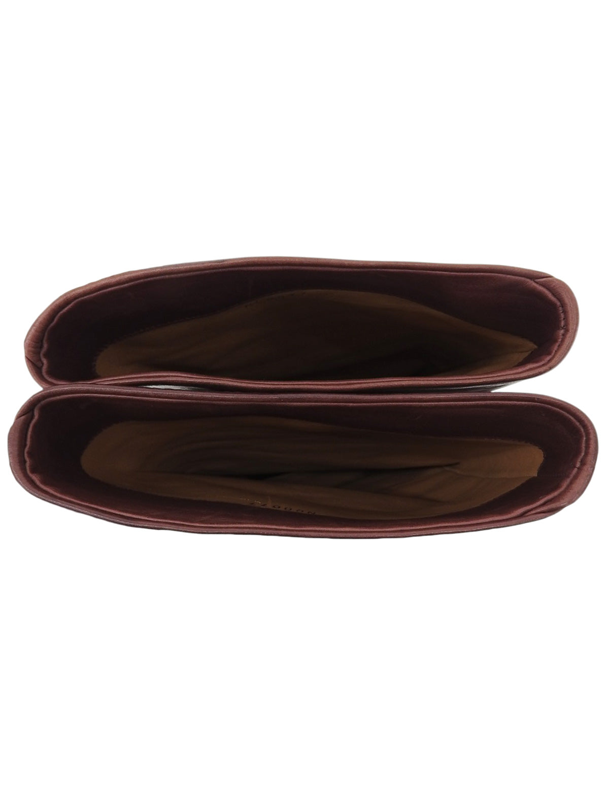 Brown leather long boots