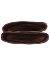 Brown leather long boots