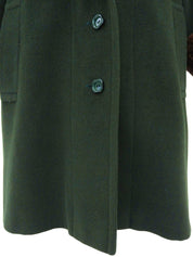 ビーバーファーウールコンビロングコート グリーン/ブラウン