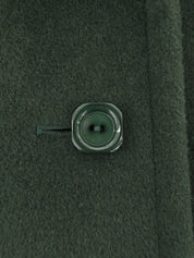 ビーバーファーウールコンビロングコート グリーン/ブラウン