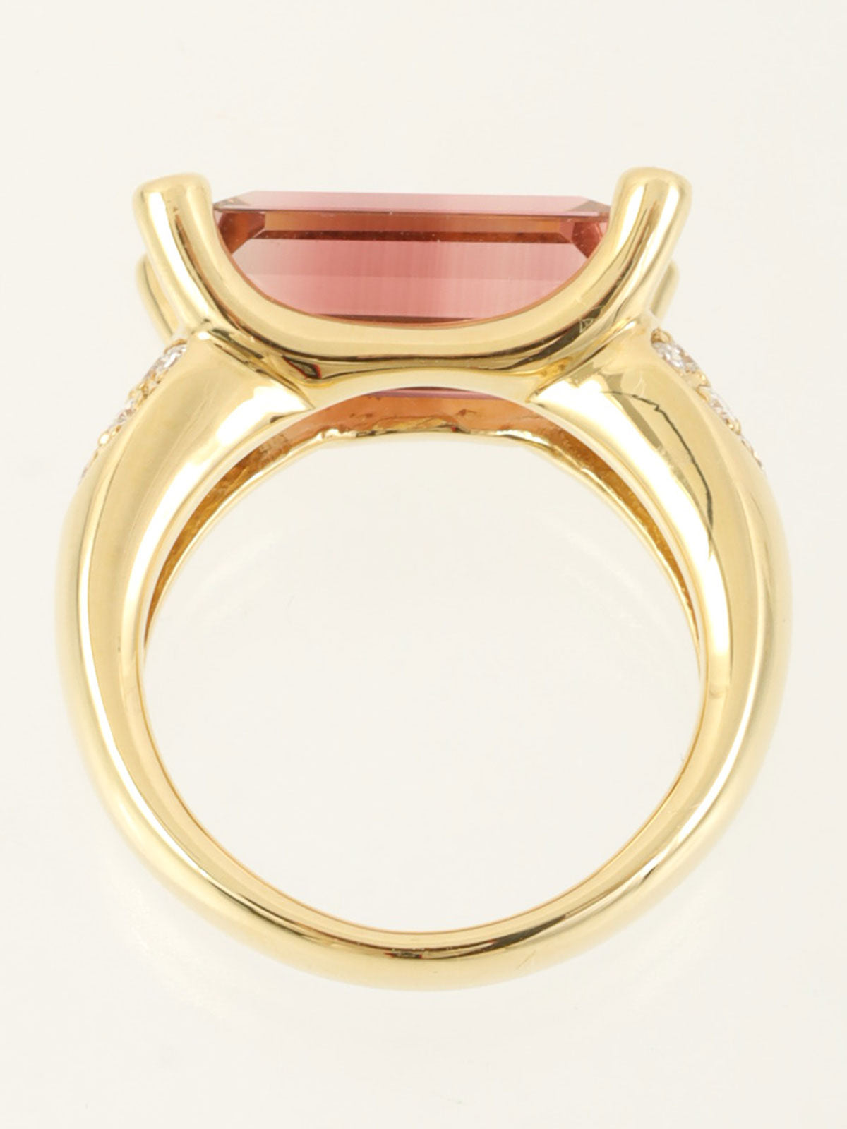 18K Gold/Pink Pink Tourmaline Diamond Ring