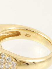 18K Gold/Pink Pink Tourmaline Diamond Ring