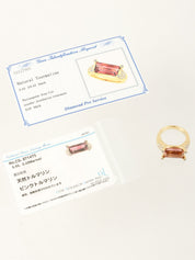18K Gold/Pink Pink Tourmaline Diamond Ring
