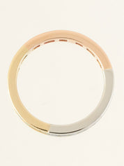 18Kプラチナエメラルドダイヤモンドデザインリング　ゴールド/シルバー/マルチ