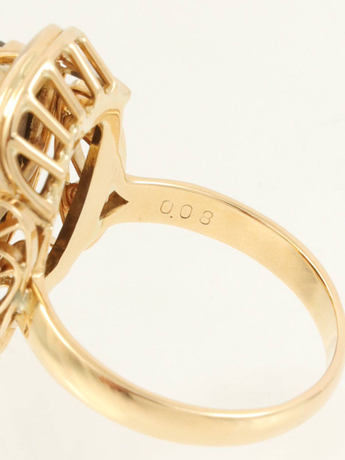 18K Diamond Black Opal Design Ring Gold/Green