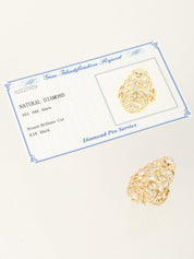 18K Gold Diamond Design Ring