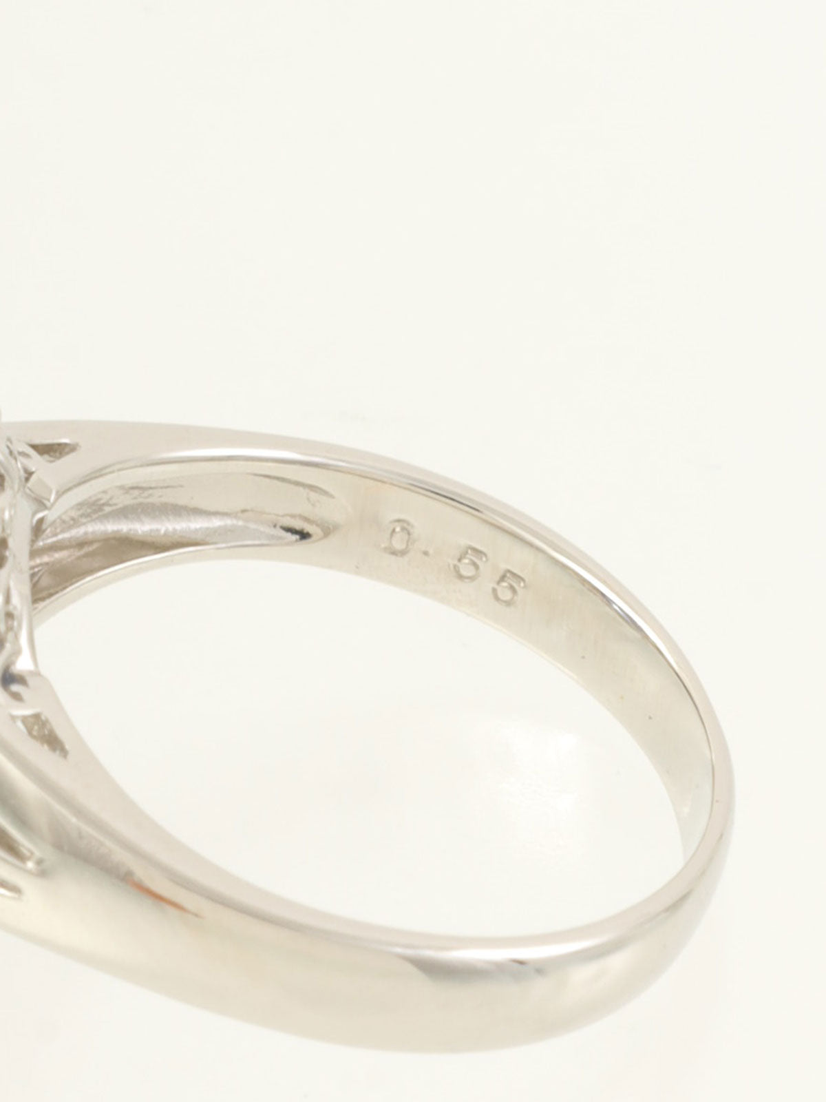 Platinum Sapphire Diamond Ring in Silver/Blue