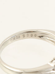 プラチナサファイアダイヤモンドデザインリング シルバー/ブルー