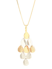 18Kダイヤモンドドロップモチーフネックレス ゴールド/ピンク/シルバー