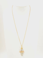 18Kダイヤモンドドロップモチーフネックレス ゴールド/ピンク/シルバー