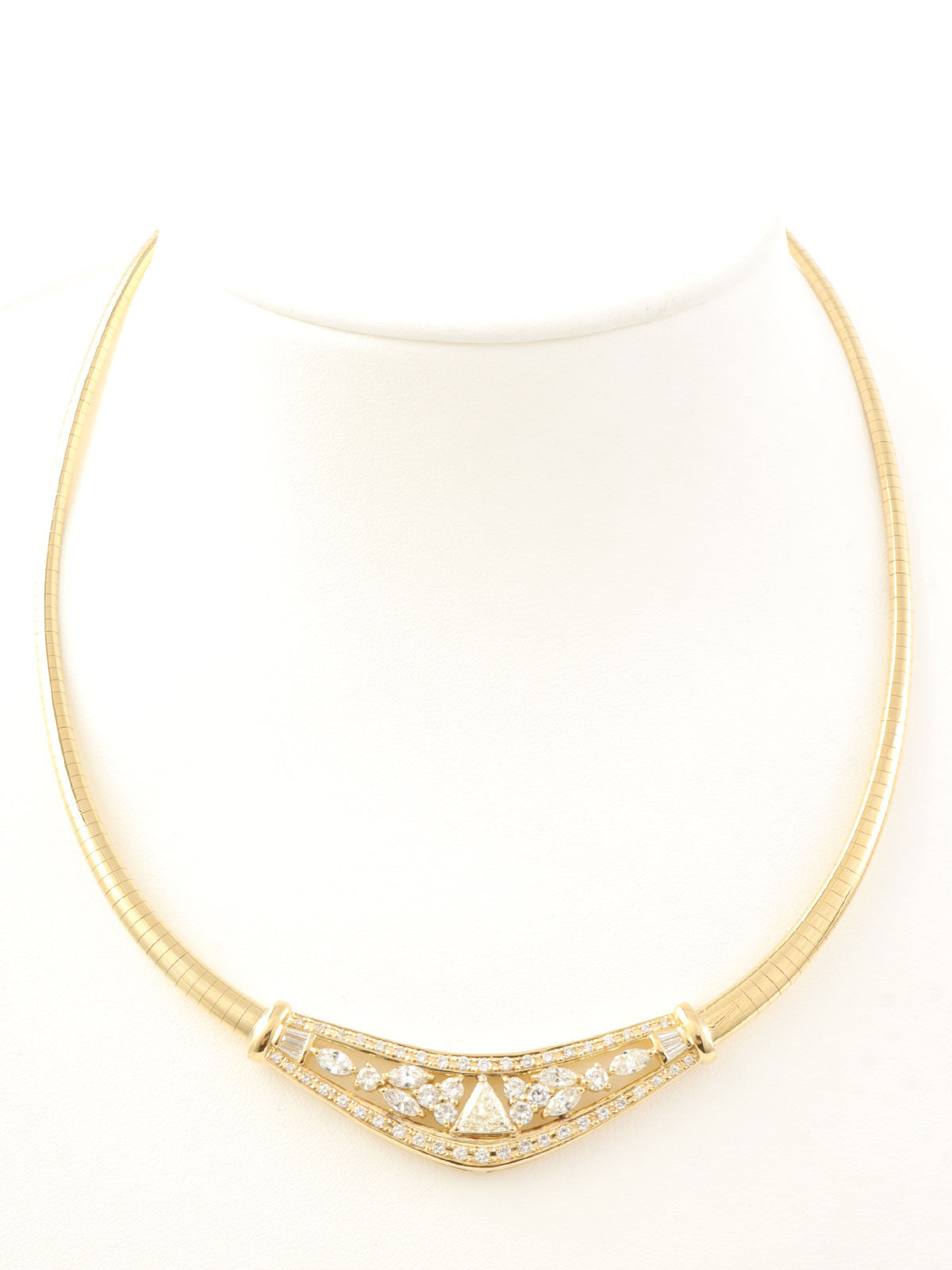 18Kダイヤモンドデザインネックレス ゴールド