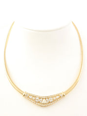 18Kダイヤモンドデザインネックレス ゴールド