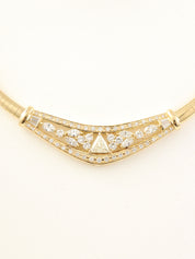 18Kダイヤモンドデザインネックレス ゴールド