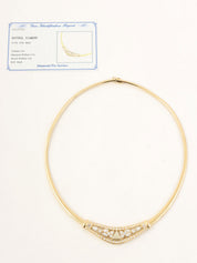 18Kダイヤモンドデザインネックレス ゴールド