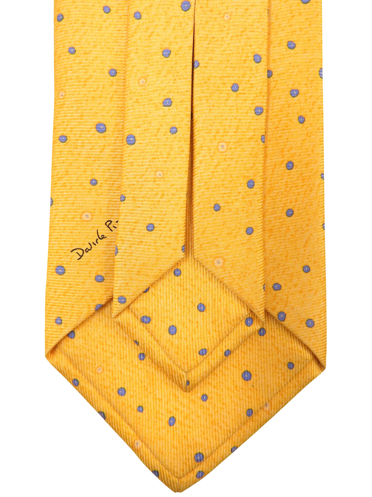 Dot Pattern Tie Yellow/Blue