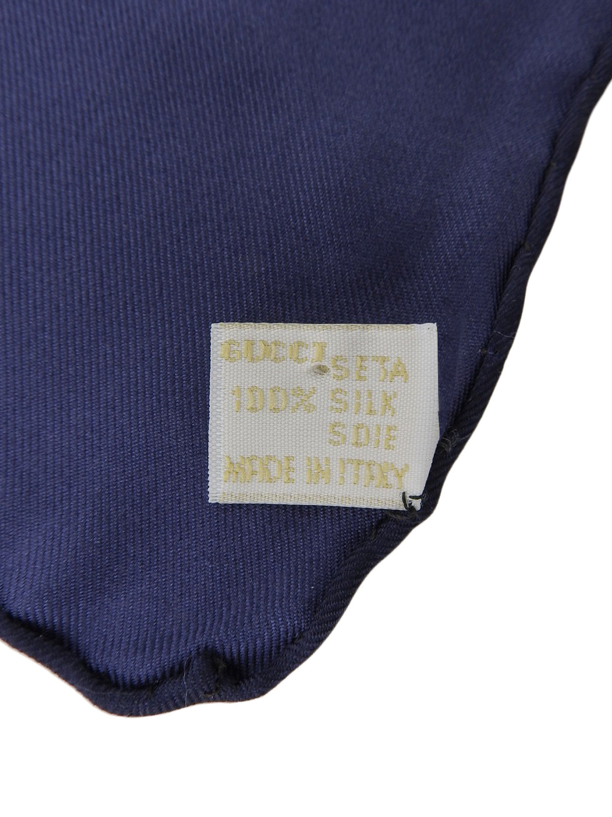 ホースビットパターンスカーフ　ホワイト/ネイビー