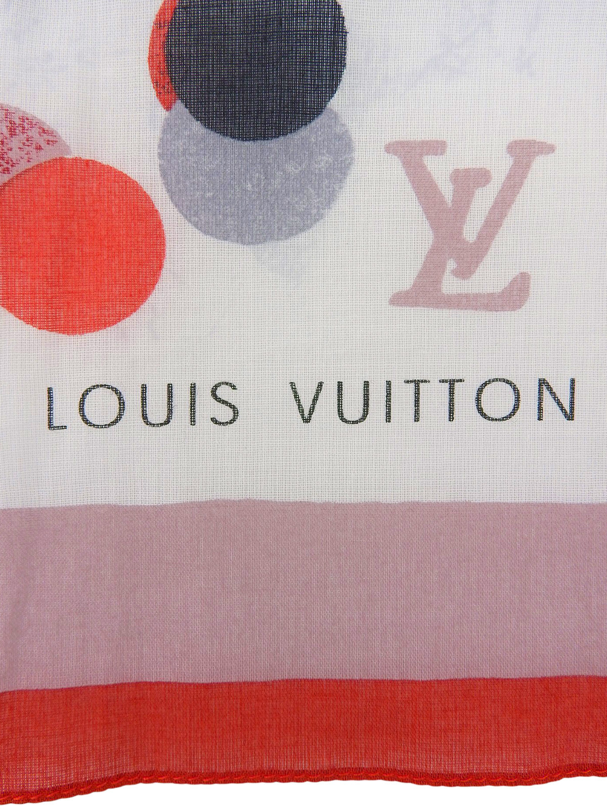 モノグラムミニスカーフ レッド/ホワイト