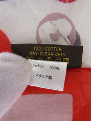 モノグラムミニスカーフ レッド/ホワイト