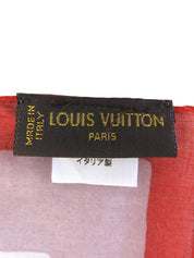 モノグラムミニスカーフ レッド/ホワイト