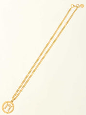 Rhinestone Triomphe Arch Necklace in Gold