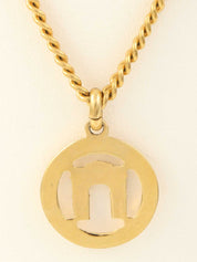 Rhinestone Triomphe Arch Necklace in Gold