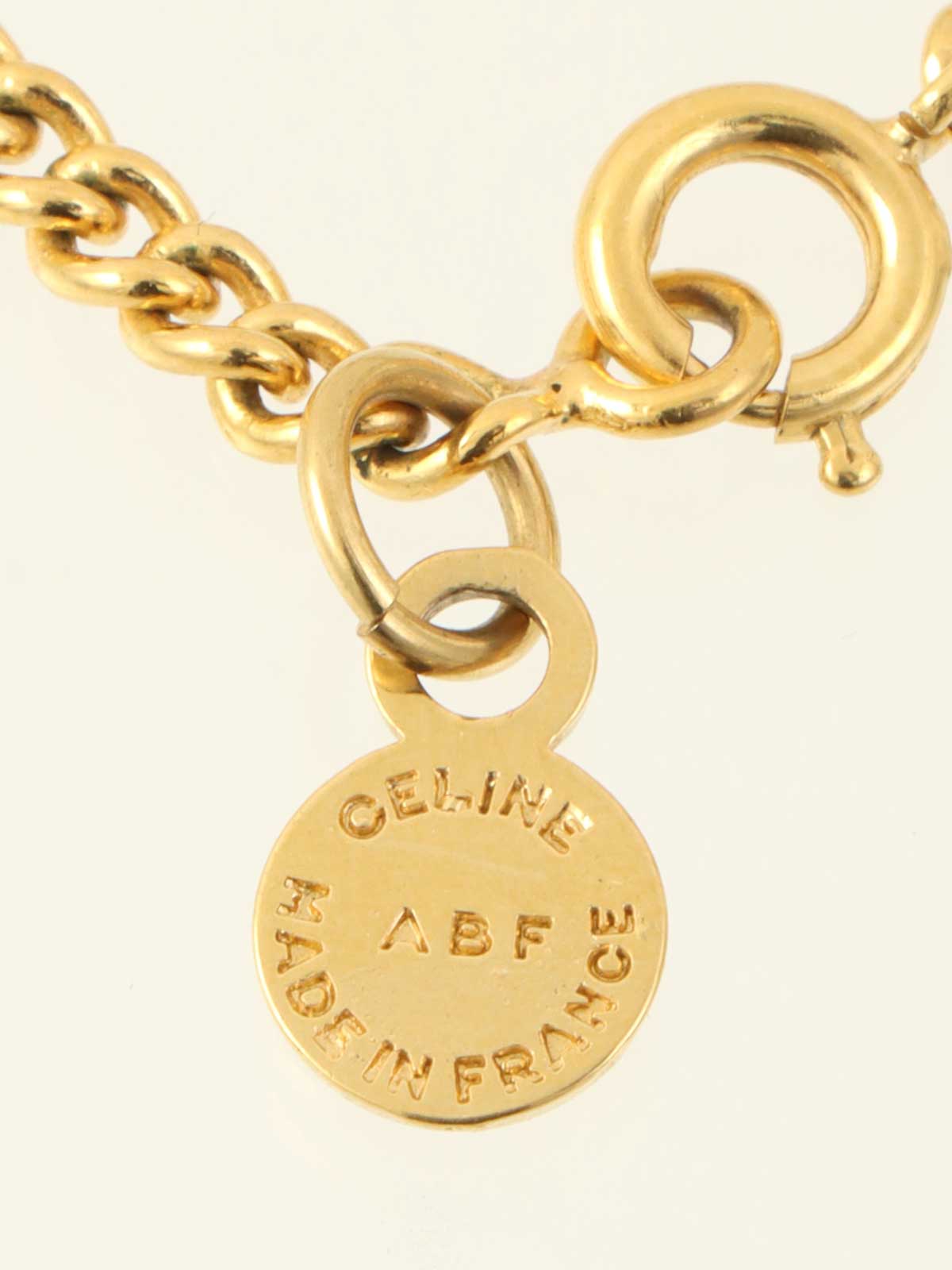 Rhinestone Triomphe Arch Necklace in Gold