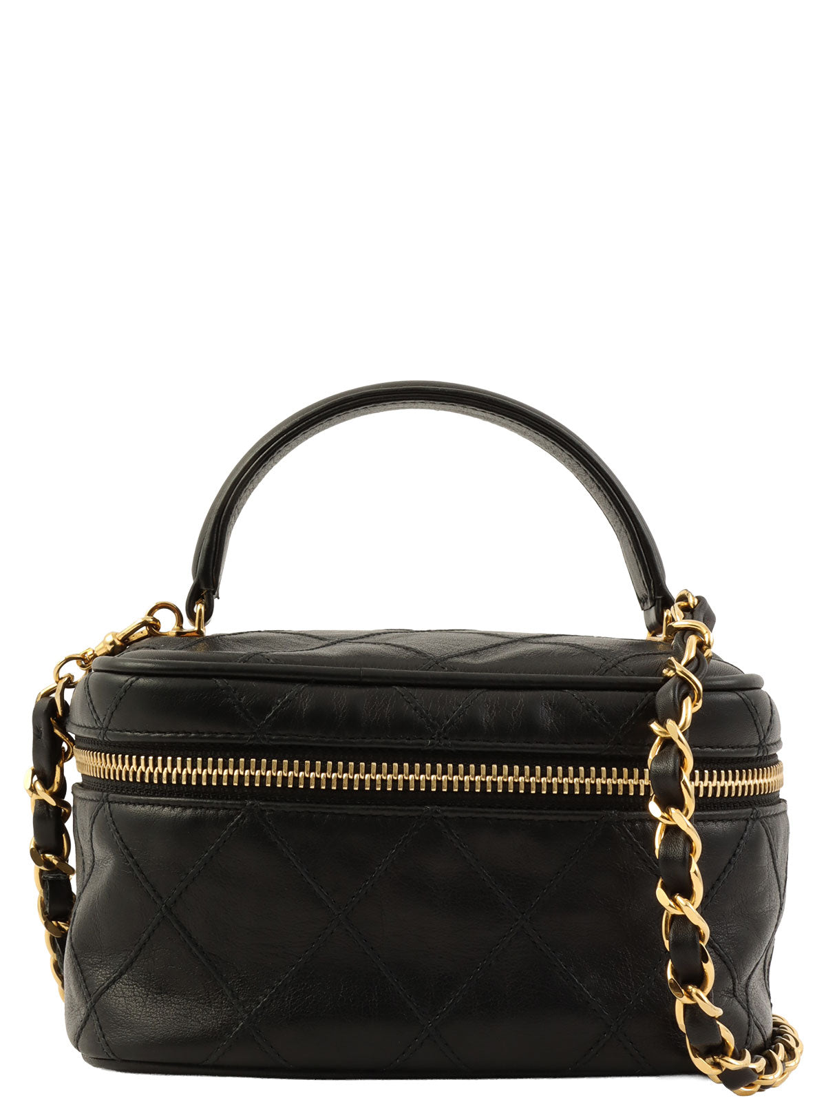 1985~1990年頃製 ビコローレステッチCCマークチャーム2wayバニティバッグ ブラック