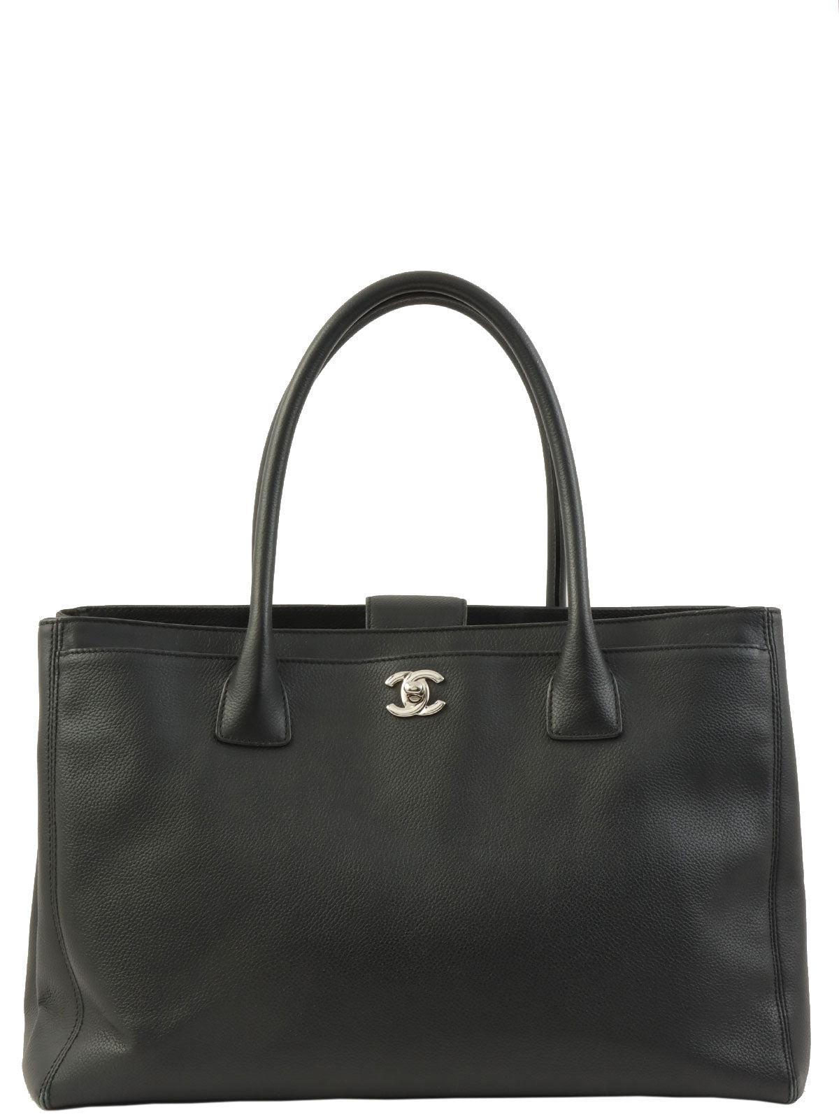 2013年頃製 キャビアスキンCCターンロックトートバッグ ブラック