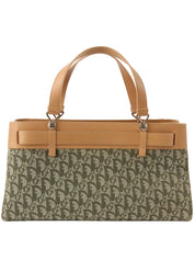 トロッターパターンハンドバッグ カーキ/ベージュ