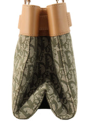 トロッターパターンハンドバッグ カーキ/ベージュ