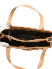 トロッターパターンハンドバッグ カーキ/ベージュ