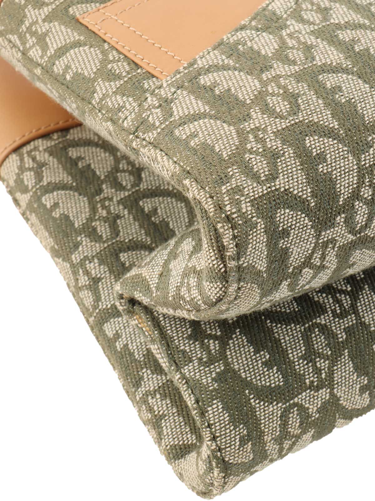 トロッターパターンハンドバッグ カーキ/ベージュ