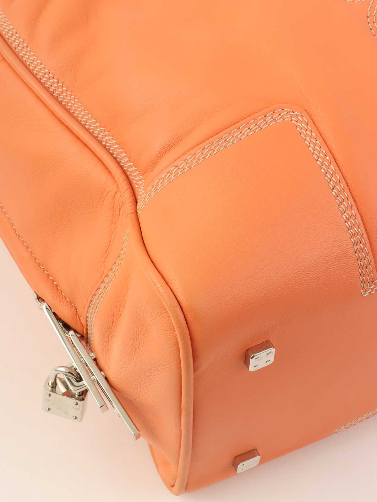 ナッパレザーアナグラムアマソナハンドバッグ　オレンジ