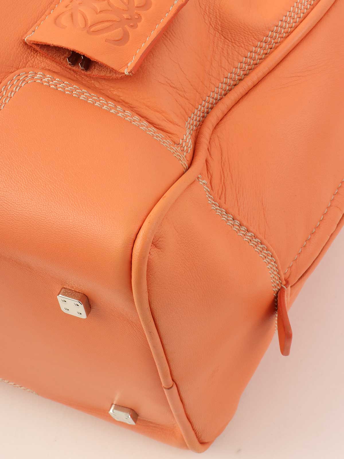 ナッパレザーアナグラムアマソナハンドバッグ オレンジ