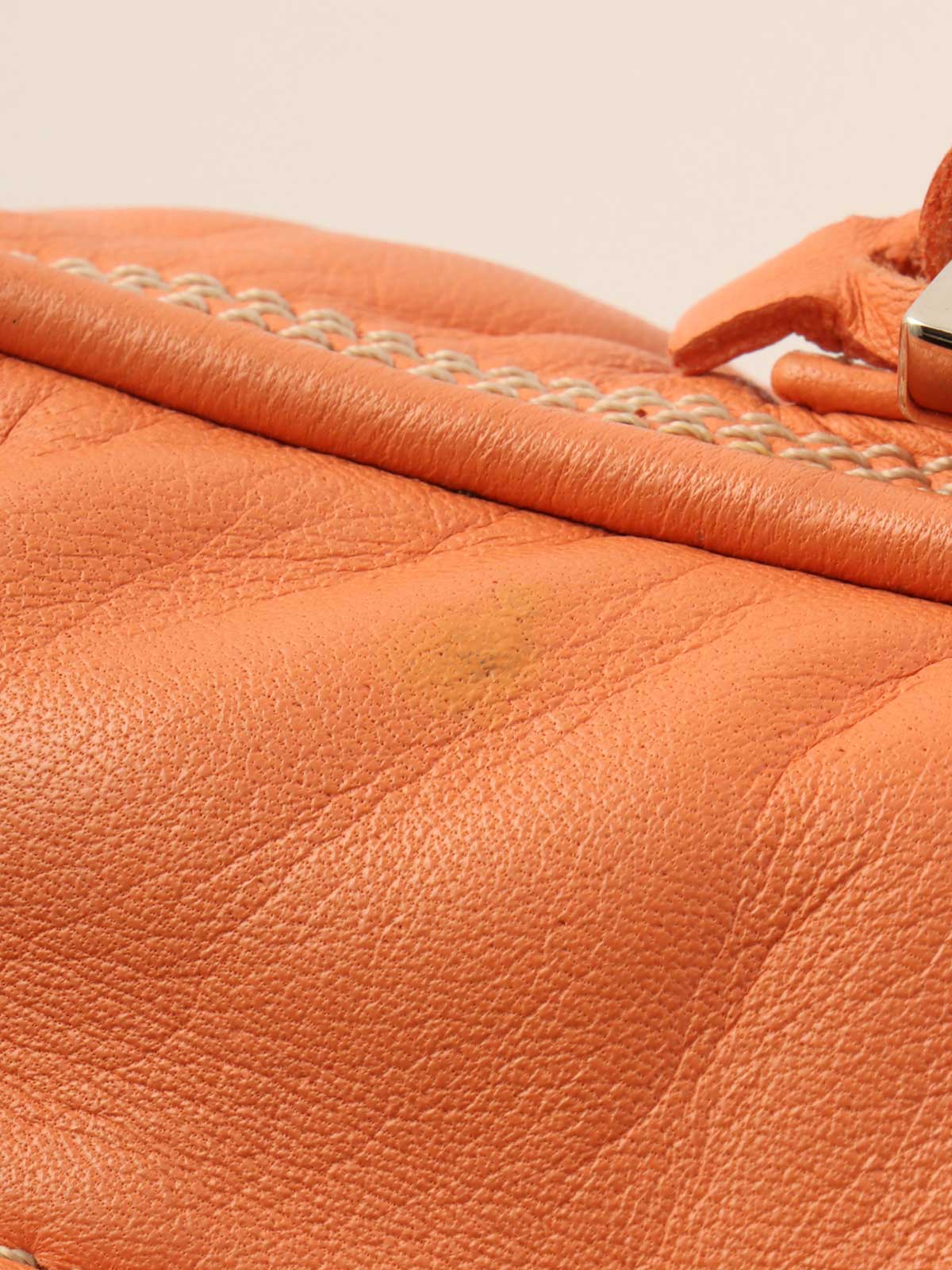 ナッパレザーアナグラムアマソナハンドバッグ　オレンジ