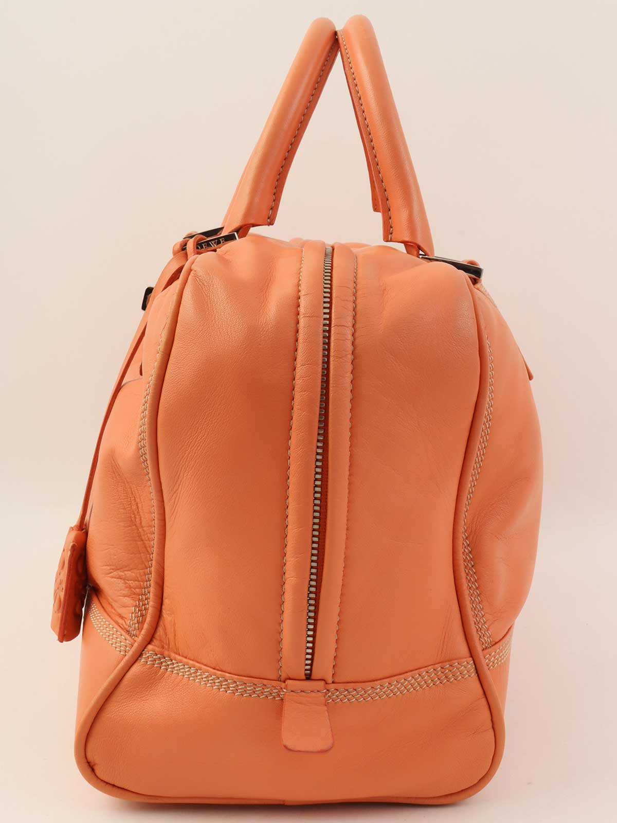 ナッパレザーアナグラムアマソナハンドバッグ　オレンジ