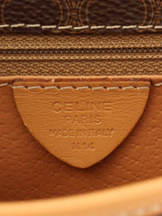 マカダムパターンロゴプレートショルダーバッグ ブラウン