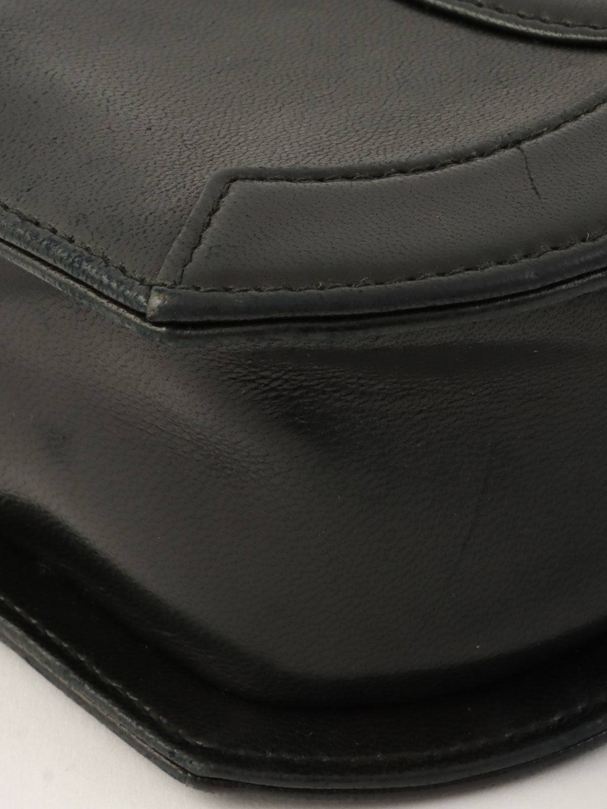 Circa 1990 CC Mark Stitch Tassel Chain Shoulder Bag Black