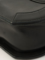 Circa 1990 CC Mark Stitch Tassel Chain Shoulder Bag Black