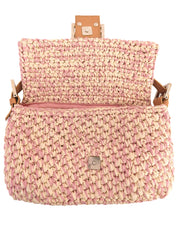 Raffia Mamma Bucket Pink/Ivory