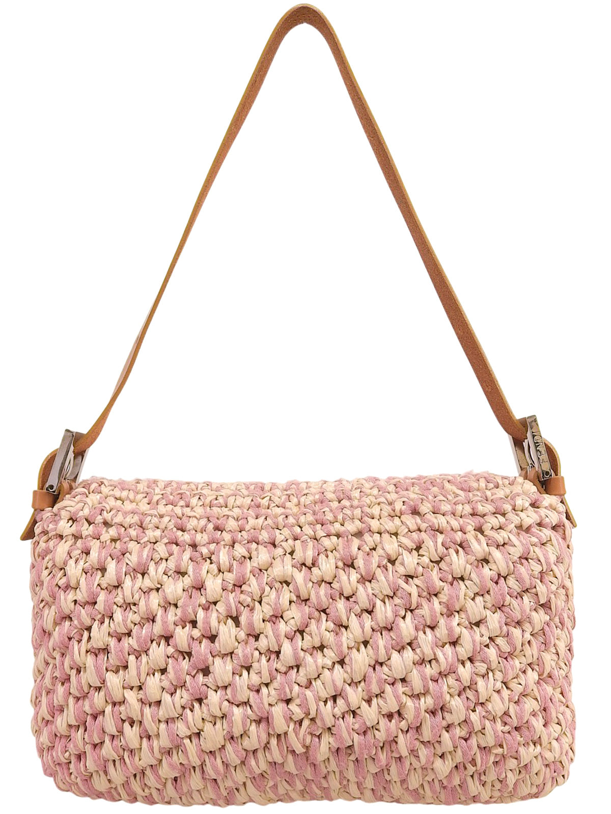 Raffia Mamma Bucket Pink/Ivory