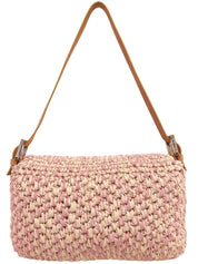 Raffia Mamma Bucket Pink/Ivory