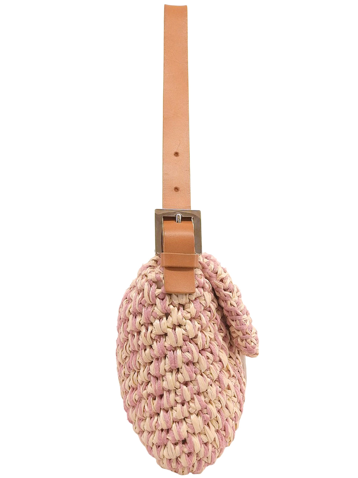 Raffia Mamma Bucket Pink/Ivory