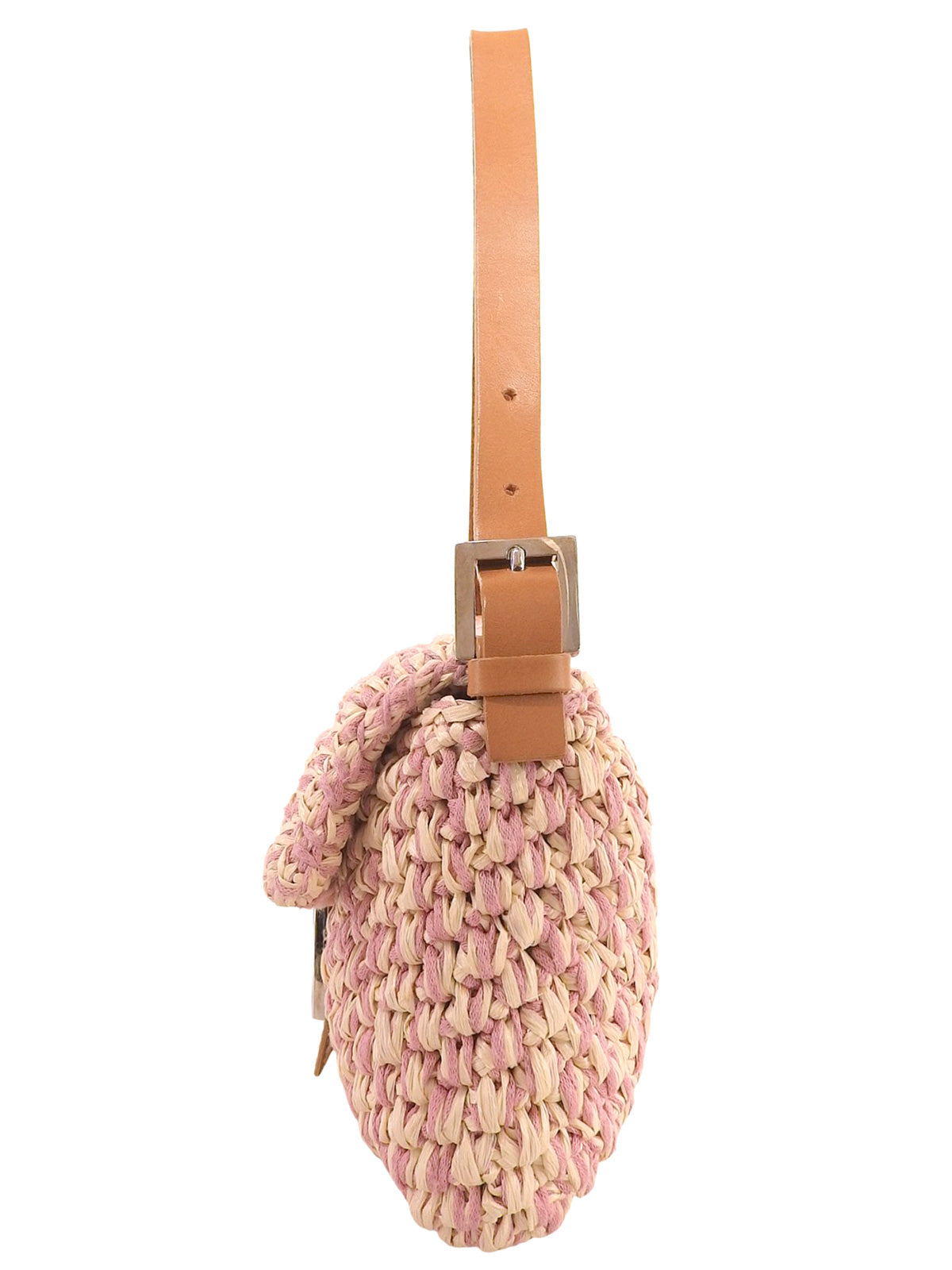 Raffia Mamma Bucket Pink/Ivory