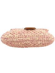 Raffia Mamma Bucket Pink/Ivory