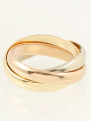 18Kトリニティリング イエローゴールド/ピンクゴールド/ホワイトゴールド