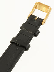 レクタンギュラーウォッチ ゴールド/ブラック