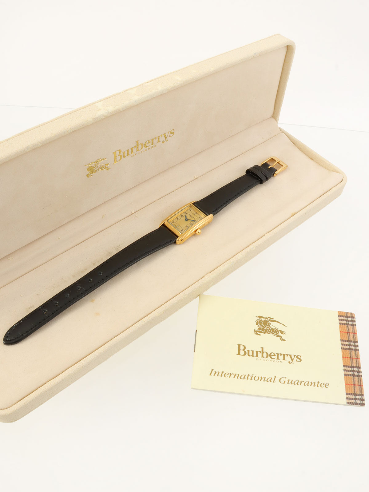 レクタンギュラーウォッチ ゴールド/ブラック