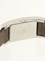 レクタンギュラーロゴフェイスウォッチ ブラック/シルバー