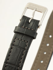 レクタンギュラーロゴフェイスウォッチ ブラック/シルバー